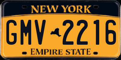 NY license plate GMV2216