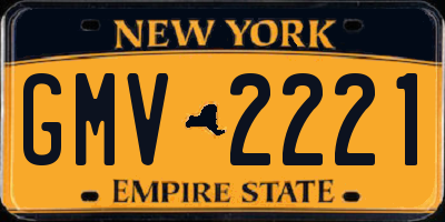 NY license plate GMV2221