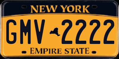 NY license plate GMV2222