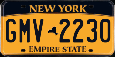 NY license plate GMV2230