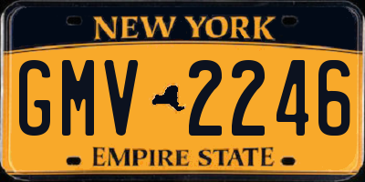 NY license plate GMV2246