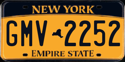 NY license plate GMV2252