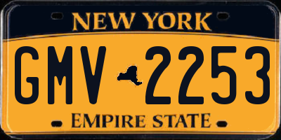 NY license plate GMV2253