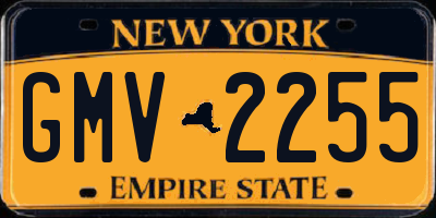 NY license plate GMV2255