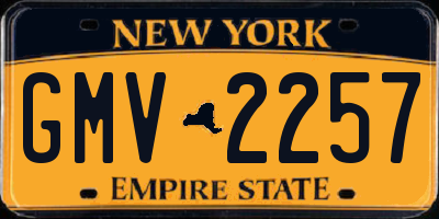 NY license plate GMV2257