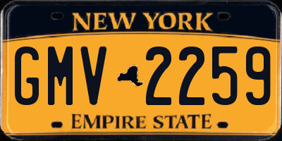 NY license plate GMV2259
