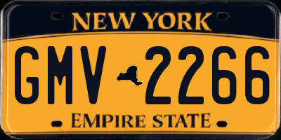 NY license plate GMV2266