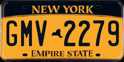 NY license plate GMV2279