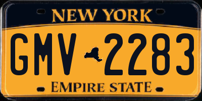 NY license plate GMV2283