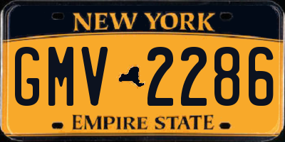 NY license plate GMV2286