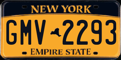 NY license plate GMV2293
