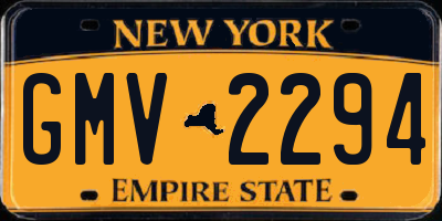 NY license plate GMV2294