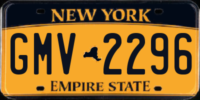 NY license plate GMV2296