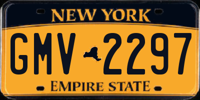 NY license plate GMV2297