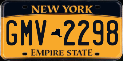NY license plate GMV2298