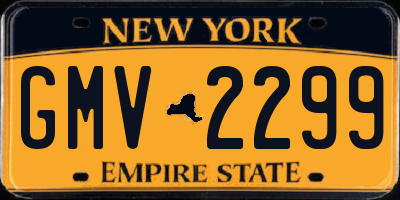 NY license plate GMV2299