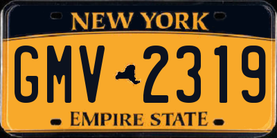 NY license plate GMV2319