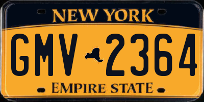 NY license plate GMV2364