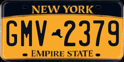 NY license plate GMV2379