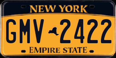 NY license plate GMV2422
