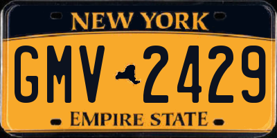 NY license plate GMV2429