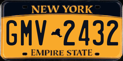 NY license plate GMV2432
