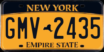 NY license plate GMV2435