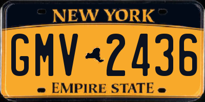 NY license plate GMV2436