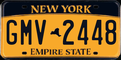 NY license plate GMV2448