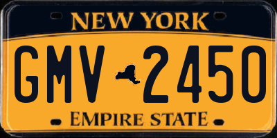 NY license plate GMV2450