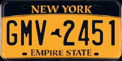 NY license plate GMV2451