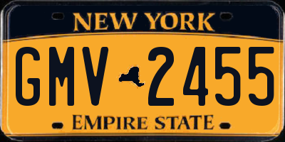 NY license plate GMV2455