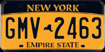 NY license plate GMV2463