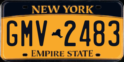 NY license plate GMV2483