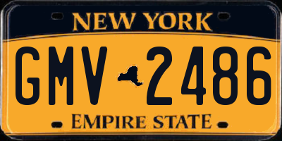 NY license plate GMV2486