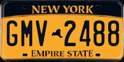 NY license plate GMV2488