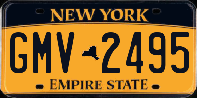 NY license plate GMV2495