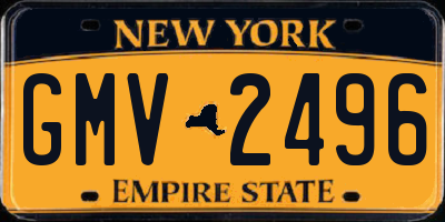 NY license plate GMV2496