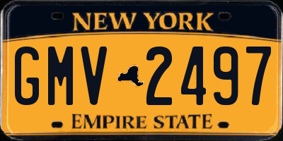NY license plate GMV2497