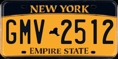 NY license plate GMV2512