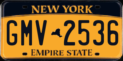 NY license plate GMV2536