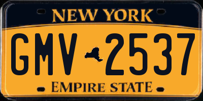NY license plate GMV2537