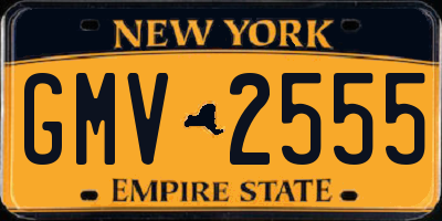 NY license plate GMV2555