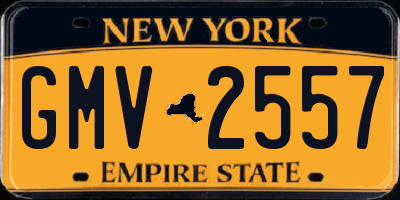 NY license plate GMV2557