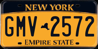 NY license plate GMV2572