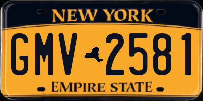 NY license plate GMV2581