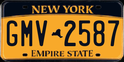 NY license plate GMV2587