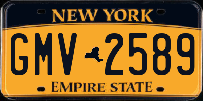 NY license plate GMV2589