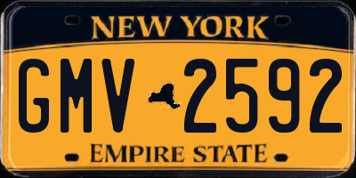 NY license plate GMV2592