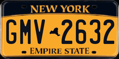 NY license plate GMV2632